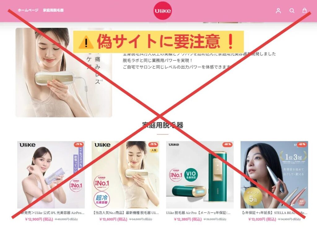 偽サイトの画像2