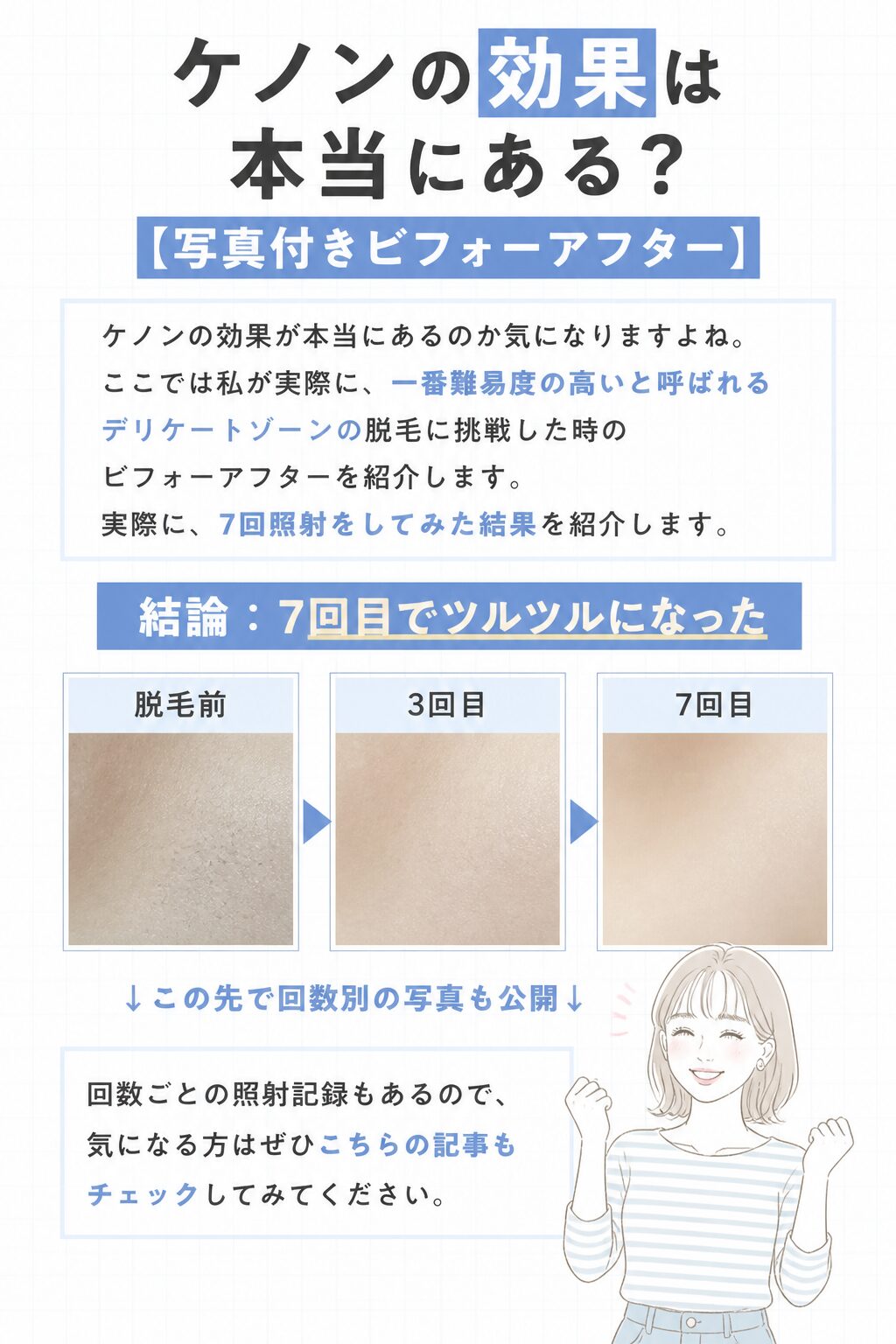 ケノンの効果は本当にある?【写真付きビフォーアフター】 の図解